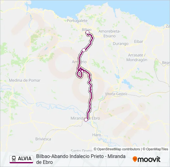 ALVIA Train Line Map