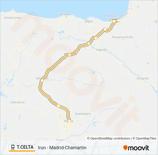 T.CELTA Train Line Map