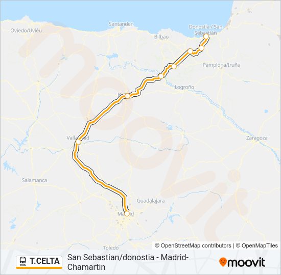 T.CELTA Train Line Map