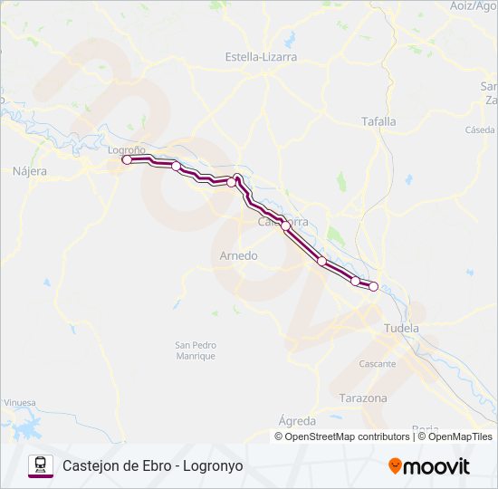 REG.EXP. Train Line Map