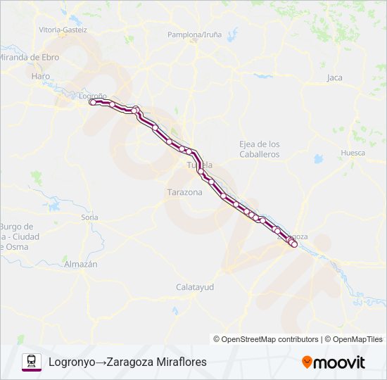 REG.EXP. Train Line Map