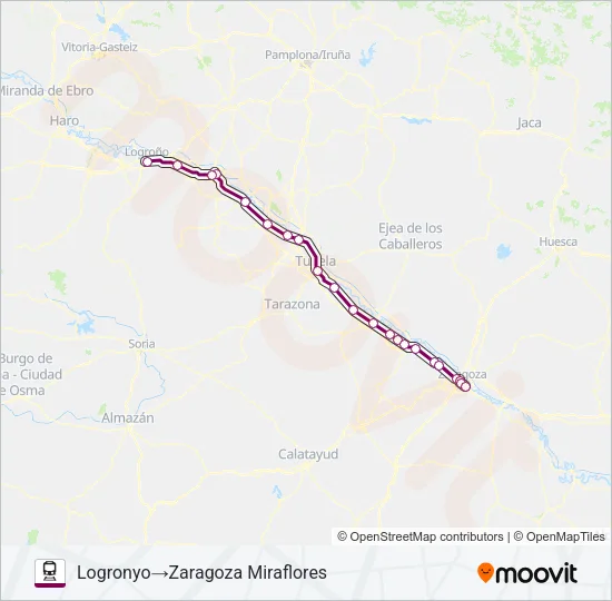 REG.EXP. Train Line Map