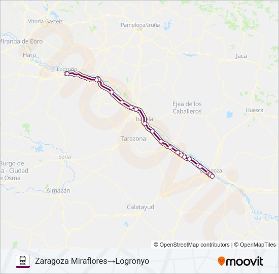 REG.EXP. Train Line Map