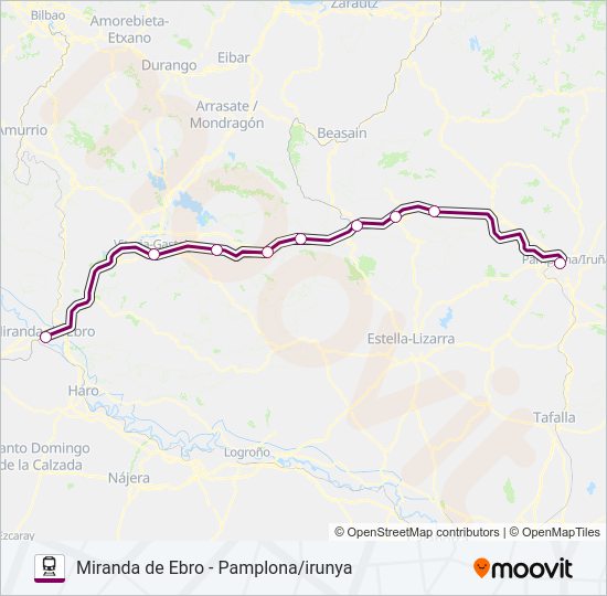 REG.EXP. Train Line Map