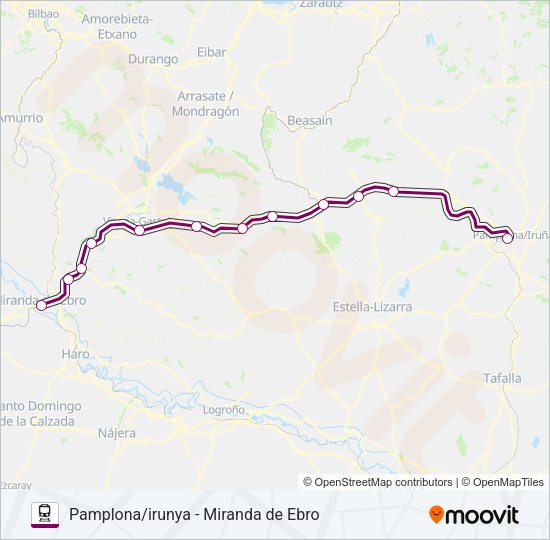 REG.EXP. Train Line Map