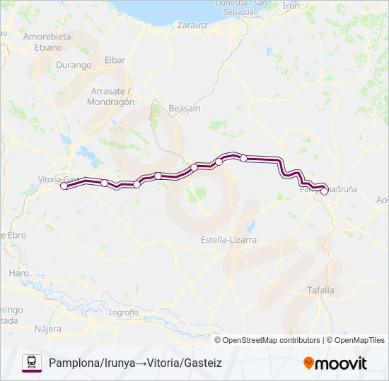 REG.EXP. Train Line Map