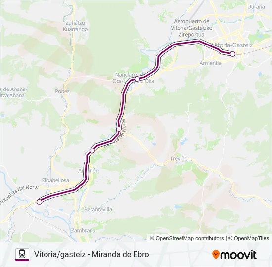 REG.EXP. Train Line Map