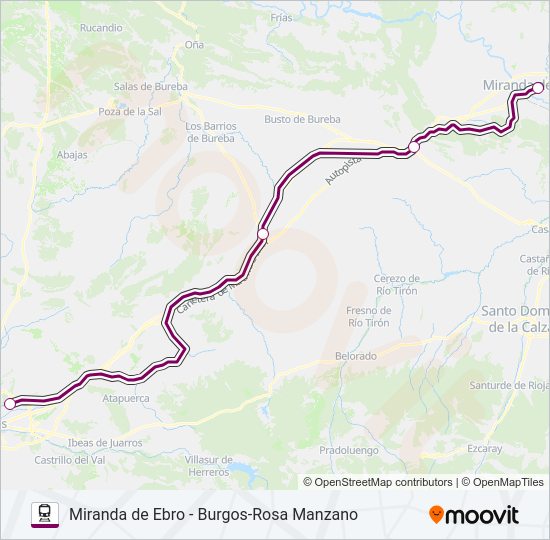 REG.EXP. Train Line Map