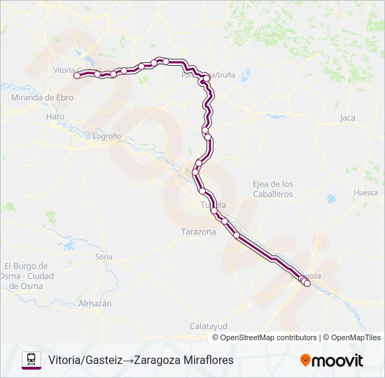 REG.EXP. Train Line Map