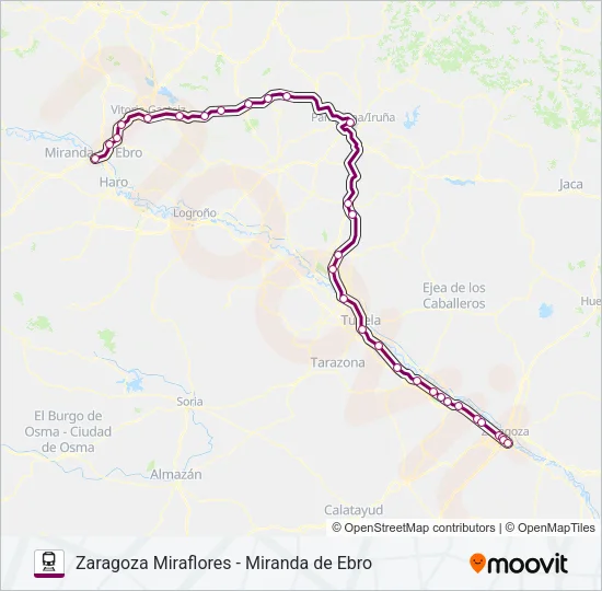 REG.EXP. Train Line Map