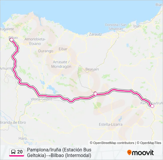 20 Bus Line Map
