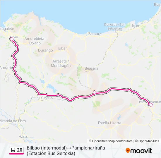 20 Bus Line Map