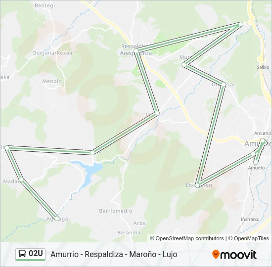 02U Bus Line Map