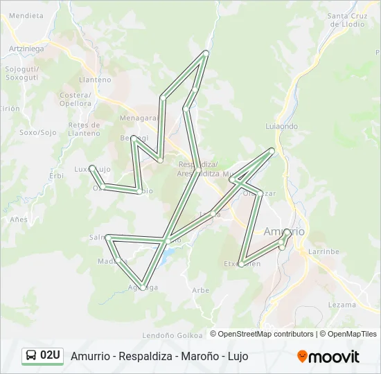 02U Bus Line Map