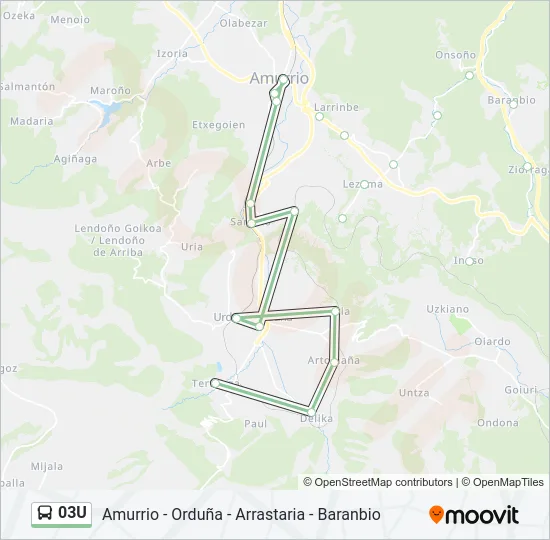 03U Bus Line Map