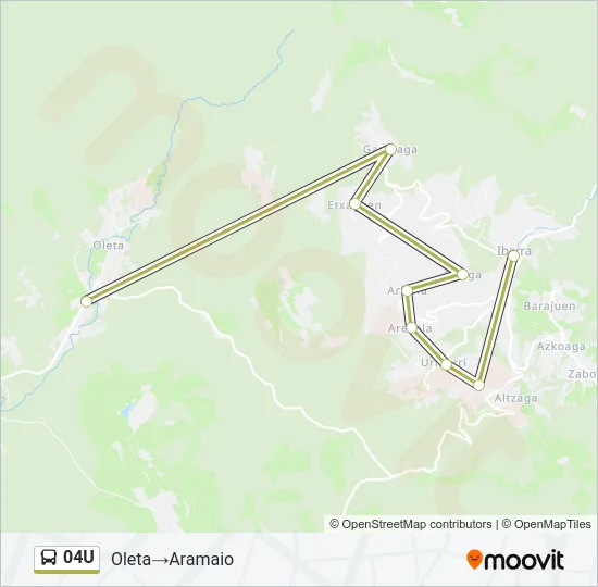 04U Bus Line Map