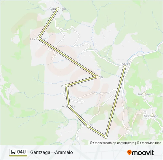 04U Bus Line Map