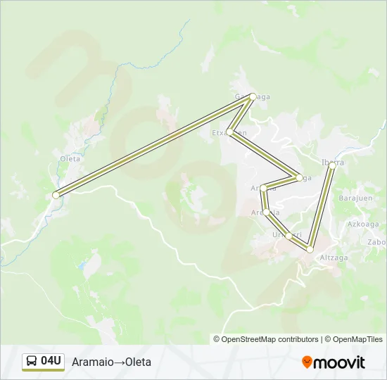 04U Bus Line Map