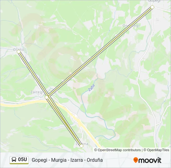 05U Bus Line Map