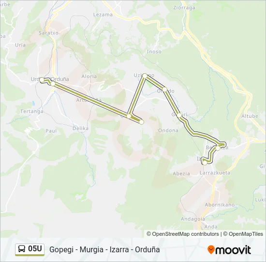 05U Bus Line Map