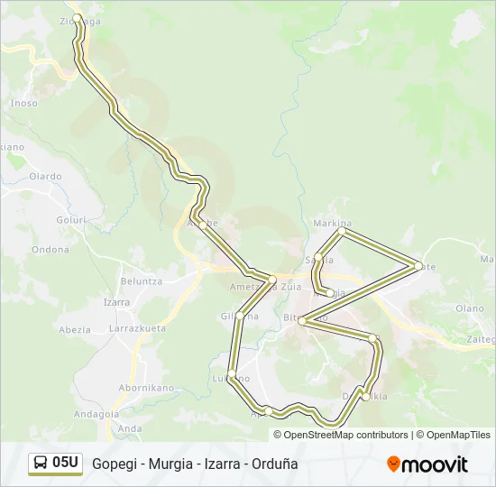 05U Bus Line Map