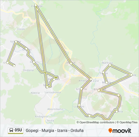 05U Bus Line Map
