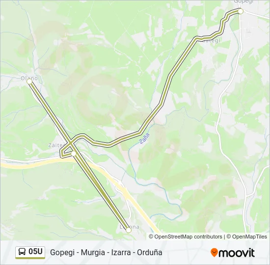 05U Bus Line Map