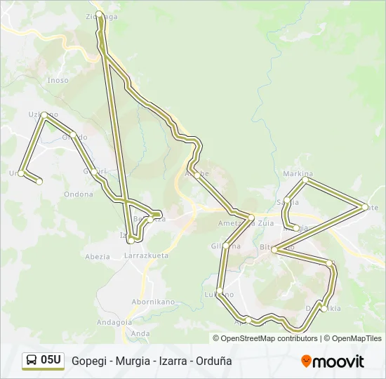 05U Bus Line Map