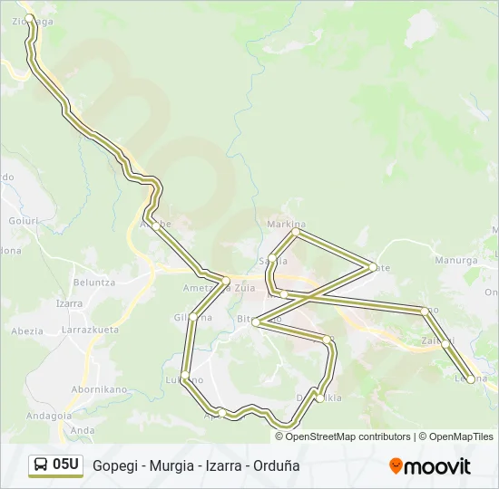 05U Bus Line Map