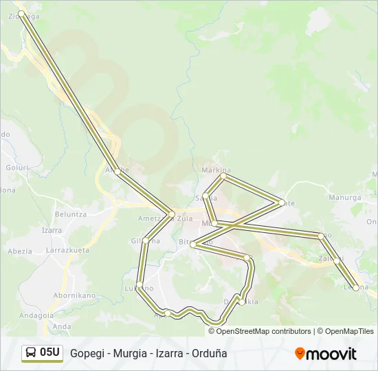 05U Bus Line Map