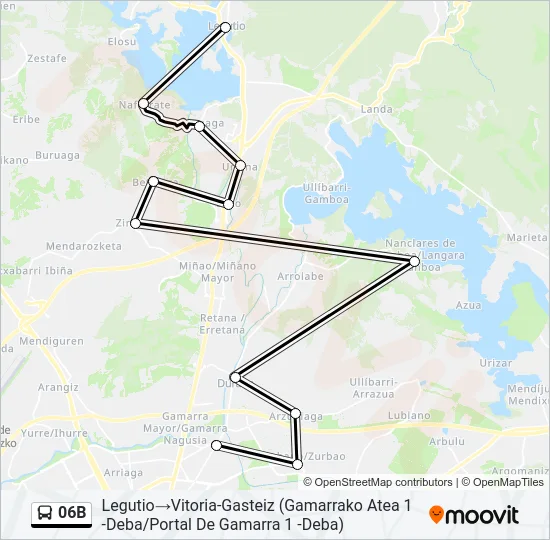 Mapa de 06B de autobús