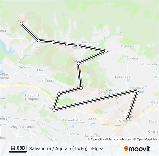 08B Bus Line Map