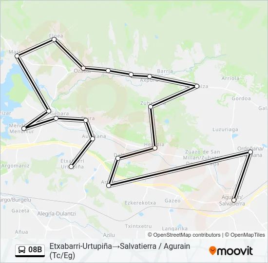 08B Bus Line Map
