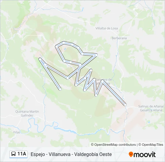 11A Bus Line Map