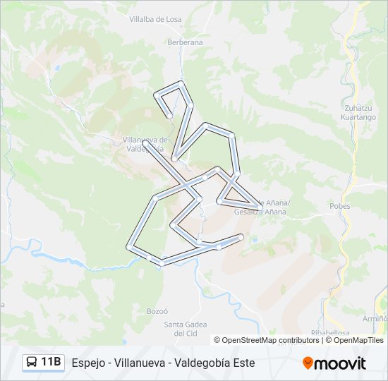 11B Bus Line Map