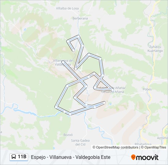 11B Bus Line Map