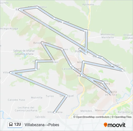 12U Bus Line Map
