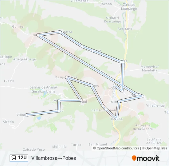 12U Bus Line Map