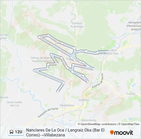 12U Bus Line Map