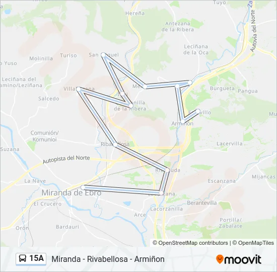 15A Bus Line Map