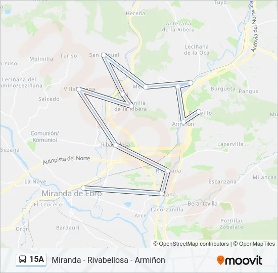 15A Bus Line Map
