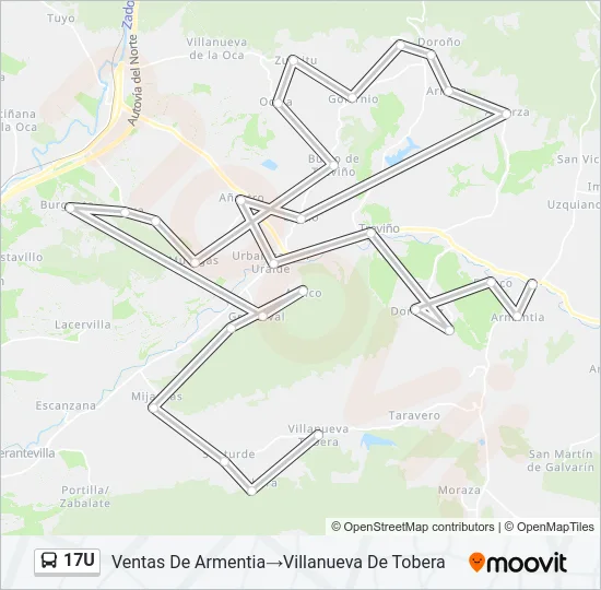 17U Bus Line Map