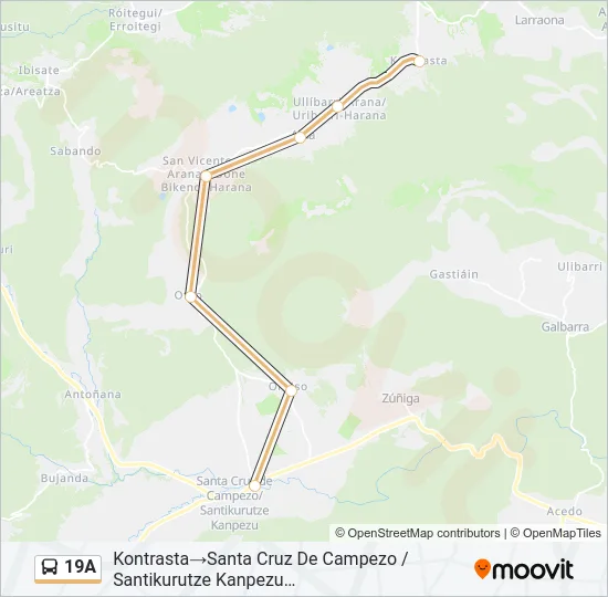 19A Bus Line Map