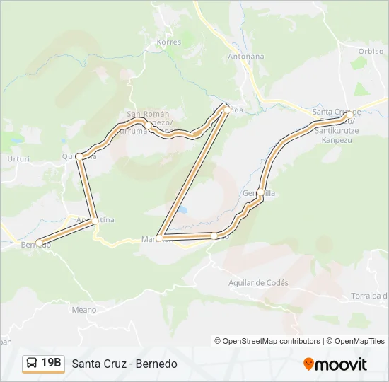 19B Bus Line Map