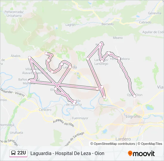 22U Bus Line Map