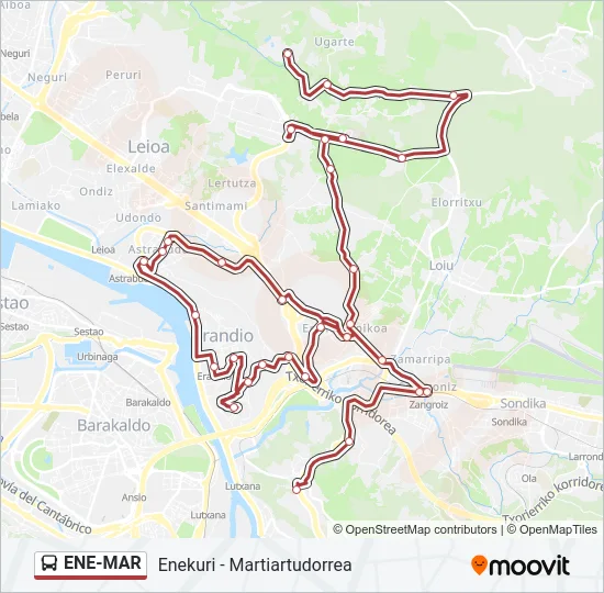 ENE-MAR Bus Line Map
