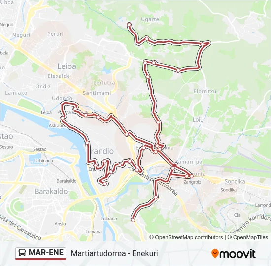 MAR-ENE Bus Line Map