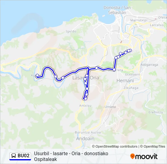 BU02 Bus Line Map