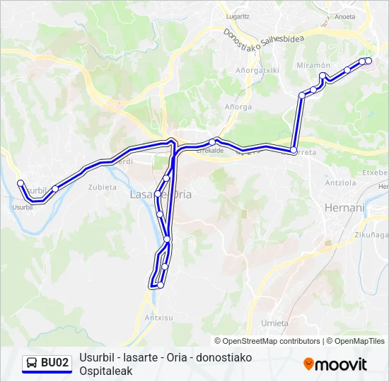 BU02 Bus Line Map
