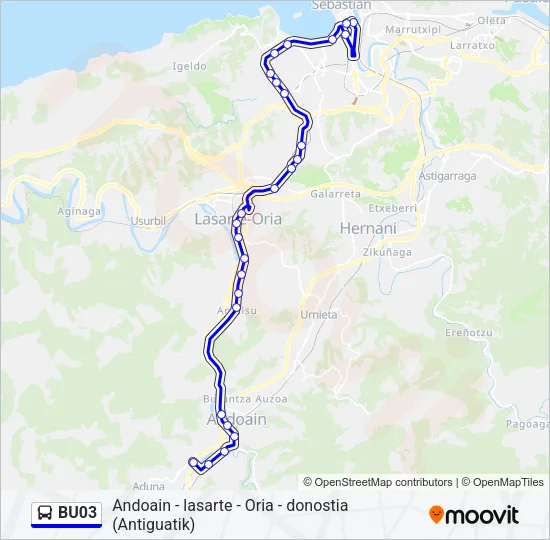 BU03 Bus Line Map